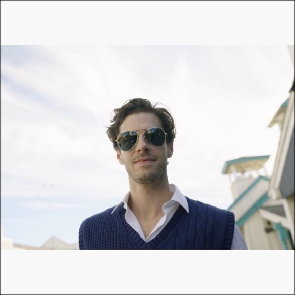 Polarized Aviator Sunglasses with Stainless Steel Frame and UV400 Protection main image 4